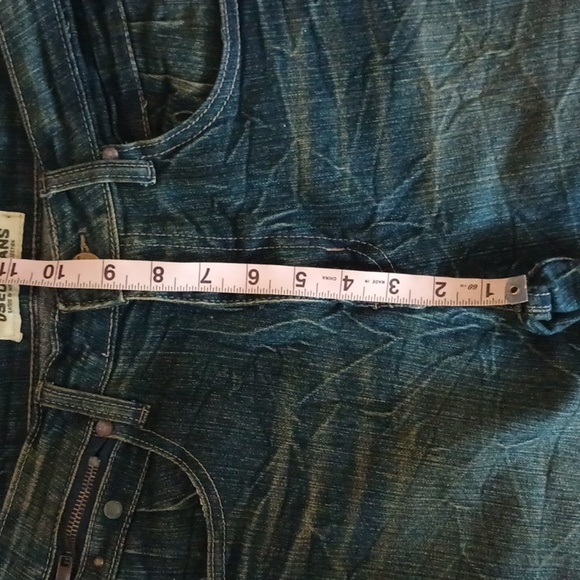 "USED JEANS" Cropped Denim Jeans - Picture 7 of 9